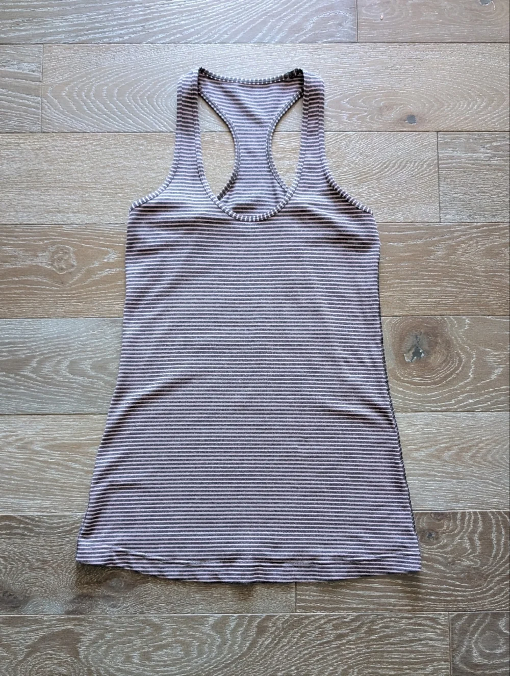 Lululemon Athletica Cool Racerback Hyper Stripe Mauvelous Heathered Black